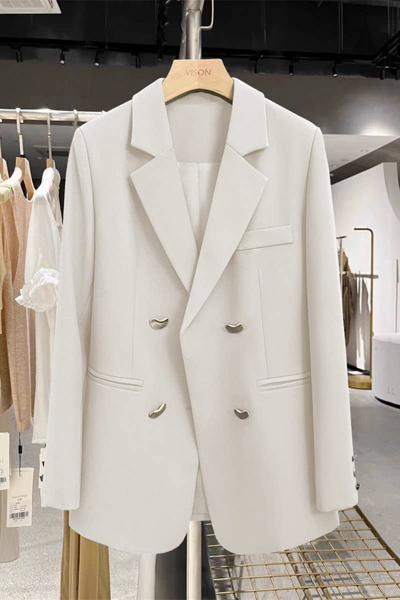 CWOBL0141_LOOSE-FITTING METAL BUTTONED BLAZER