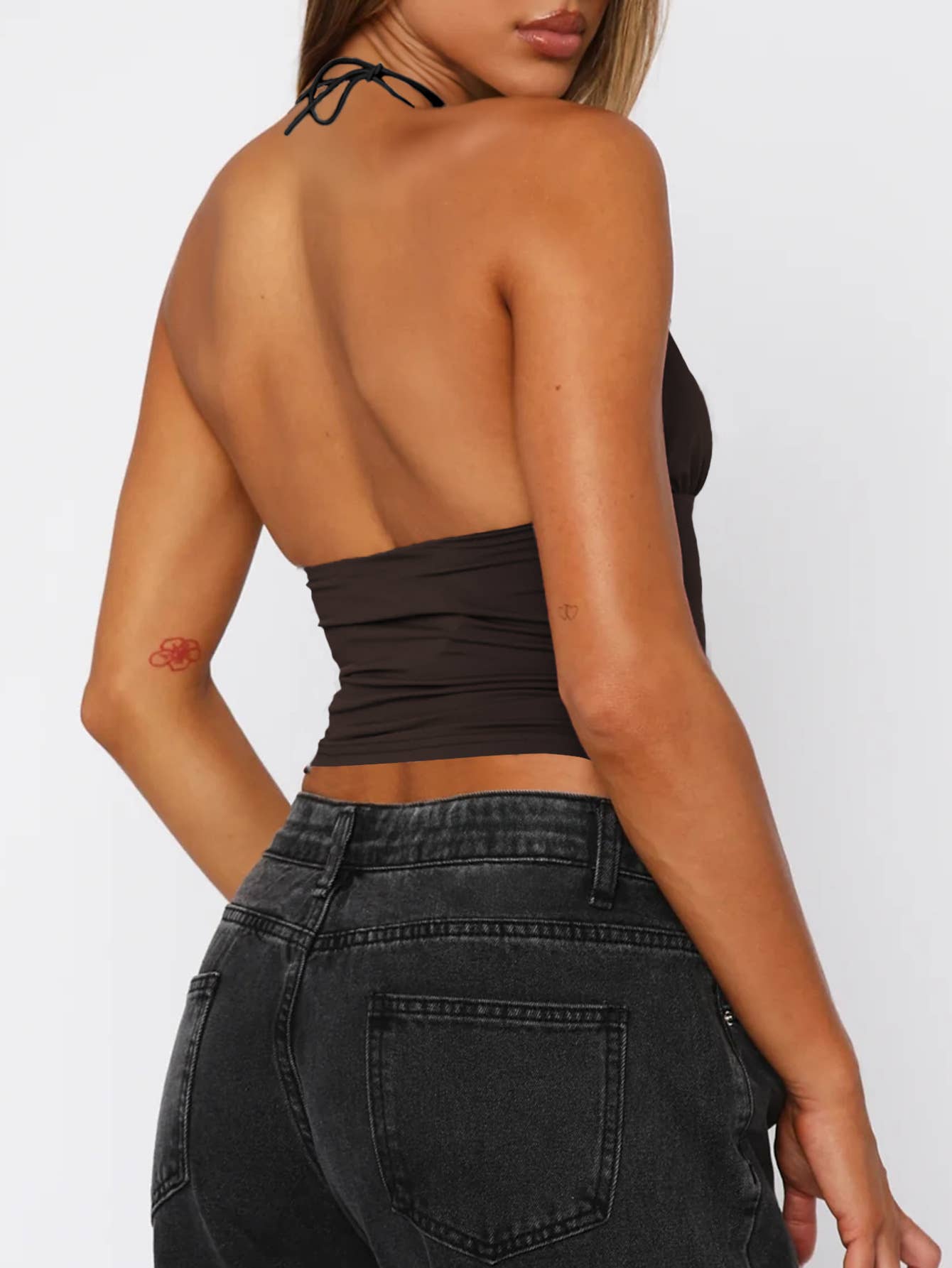 Sexy Spice Y2K style lace halter halter top