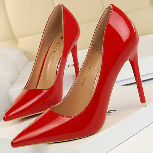 FASHIONABLE SHALLOW POINTED TOE HIGH HEELS