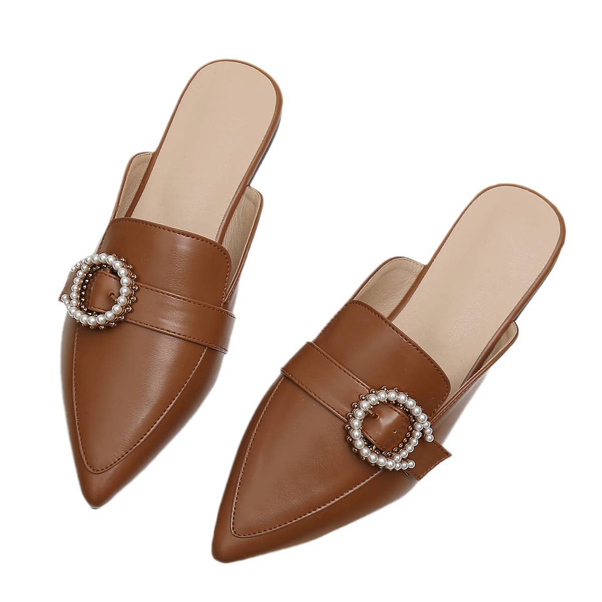 CASUAL POINTED TOE FLAT BOTTOM MULES_CWSHF0033