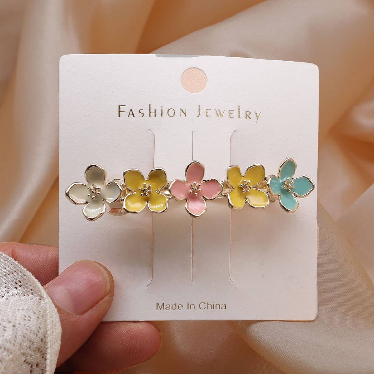 SWEET FLOWER SIDE CLIP SPRING CLIP HAIRPIN