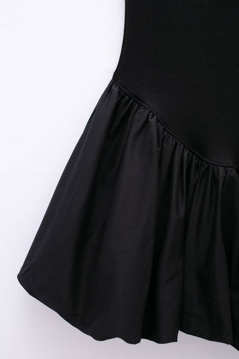 CWDSD6643_LOW-NECK SLEEVELESS SLIM-FIT SUSPENDER DRESS