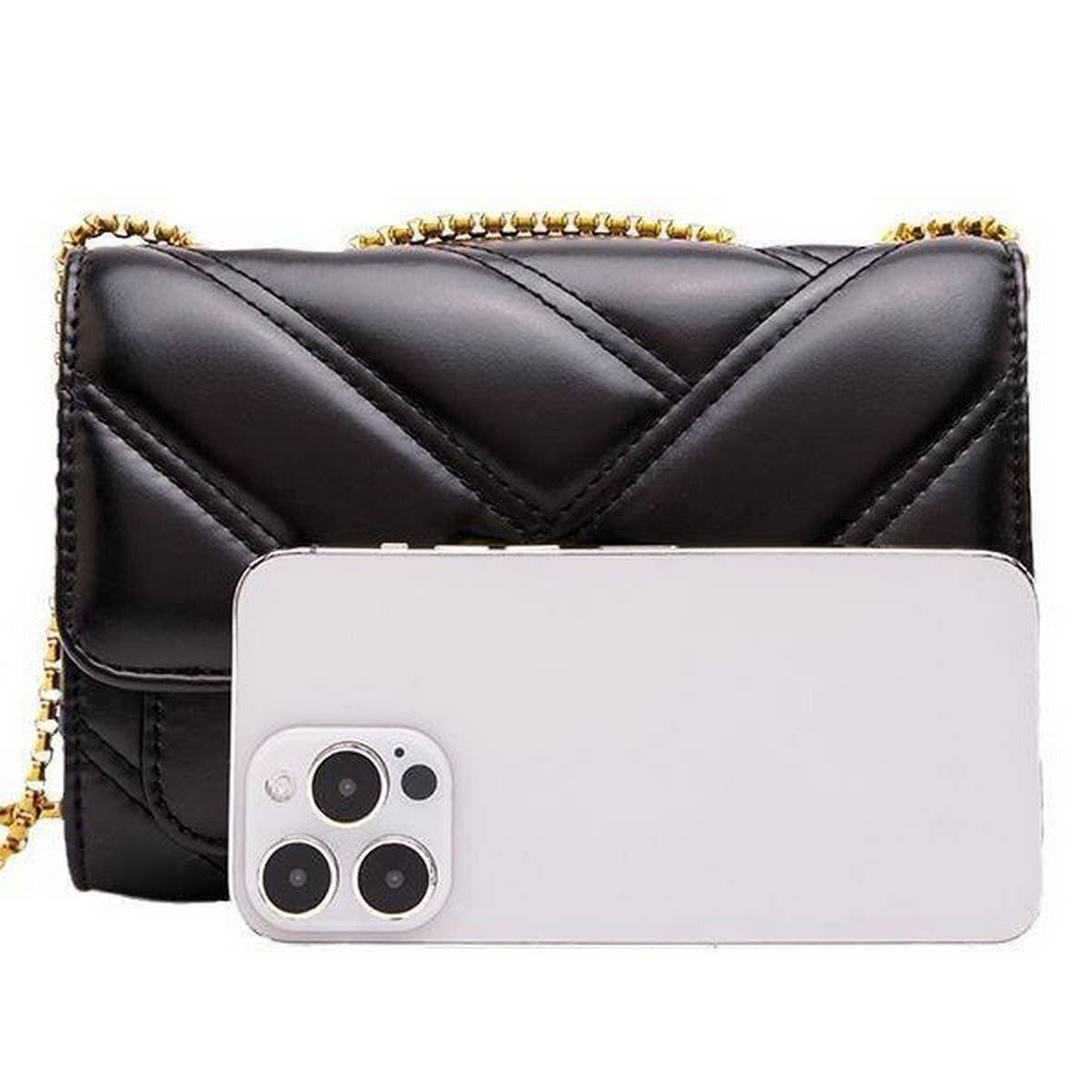 HIDDEN BUCKLE CHAIN BAG SHOULDER BAG_CUAB0179