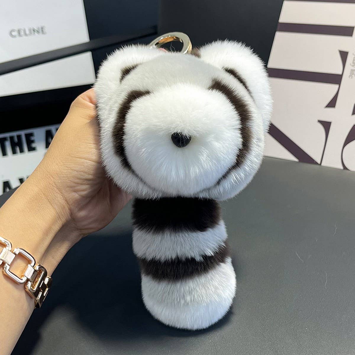CUTE RACCOON CAR KEYCHAIN BAG PENDANT DOLL