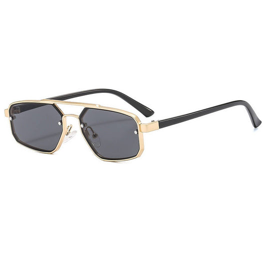 Retro Double Bridge Metal Sunglasses Unisex_CWASG1168