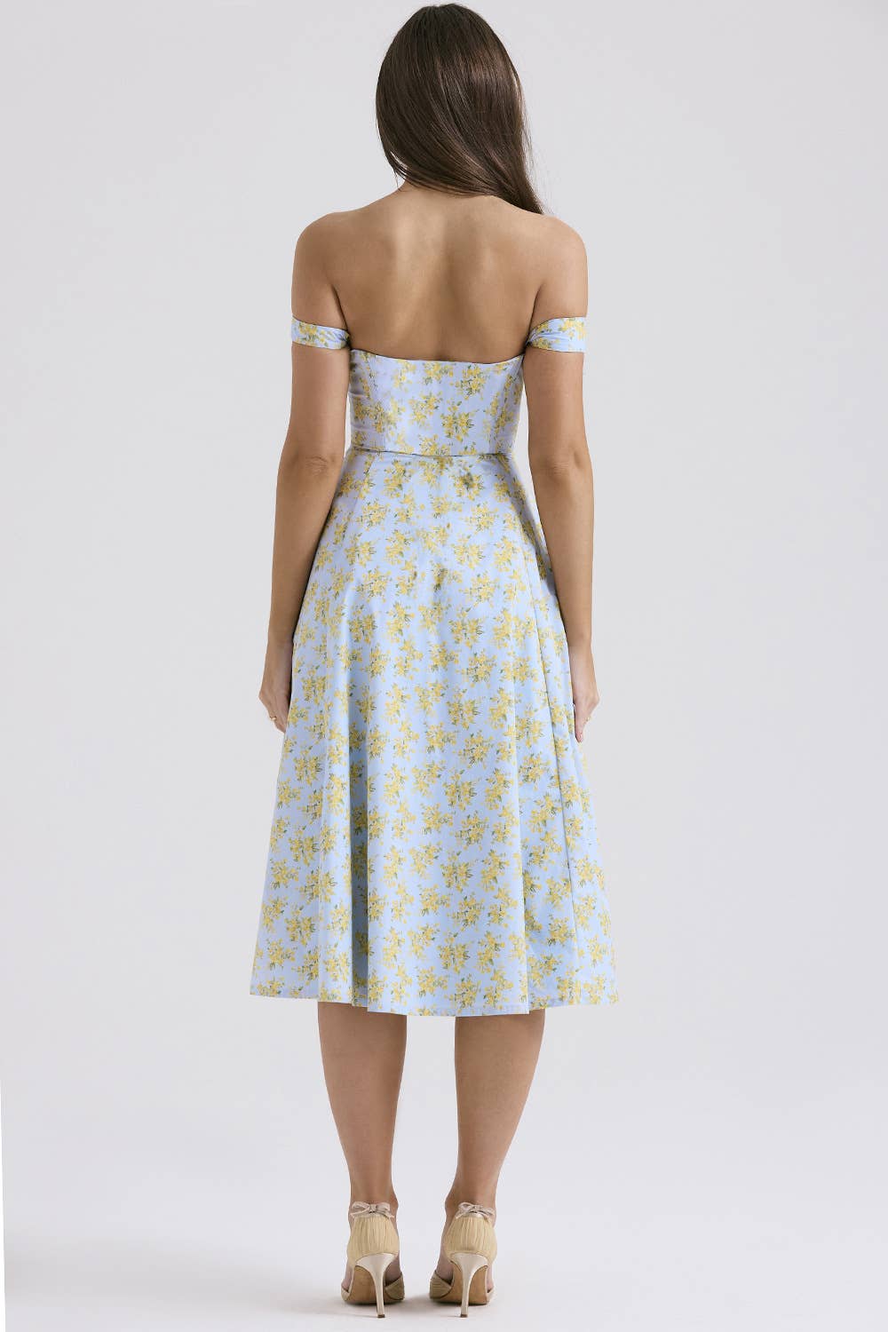 SKINNY SEXY SPLIT FLORAL DRESS WITH HALTER