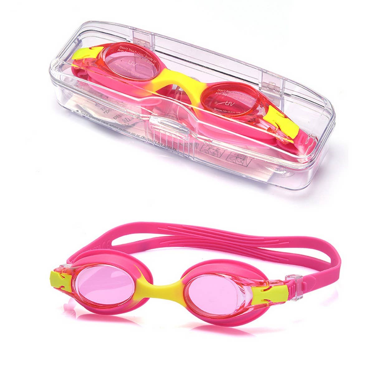 Kids Swim Goggles, HD Anti-Fog Silicone Design