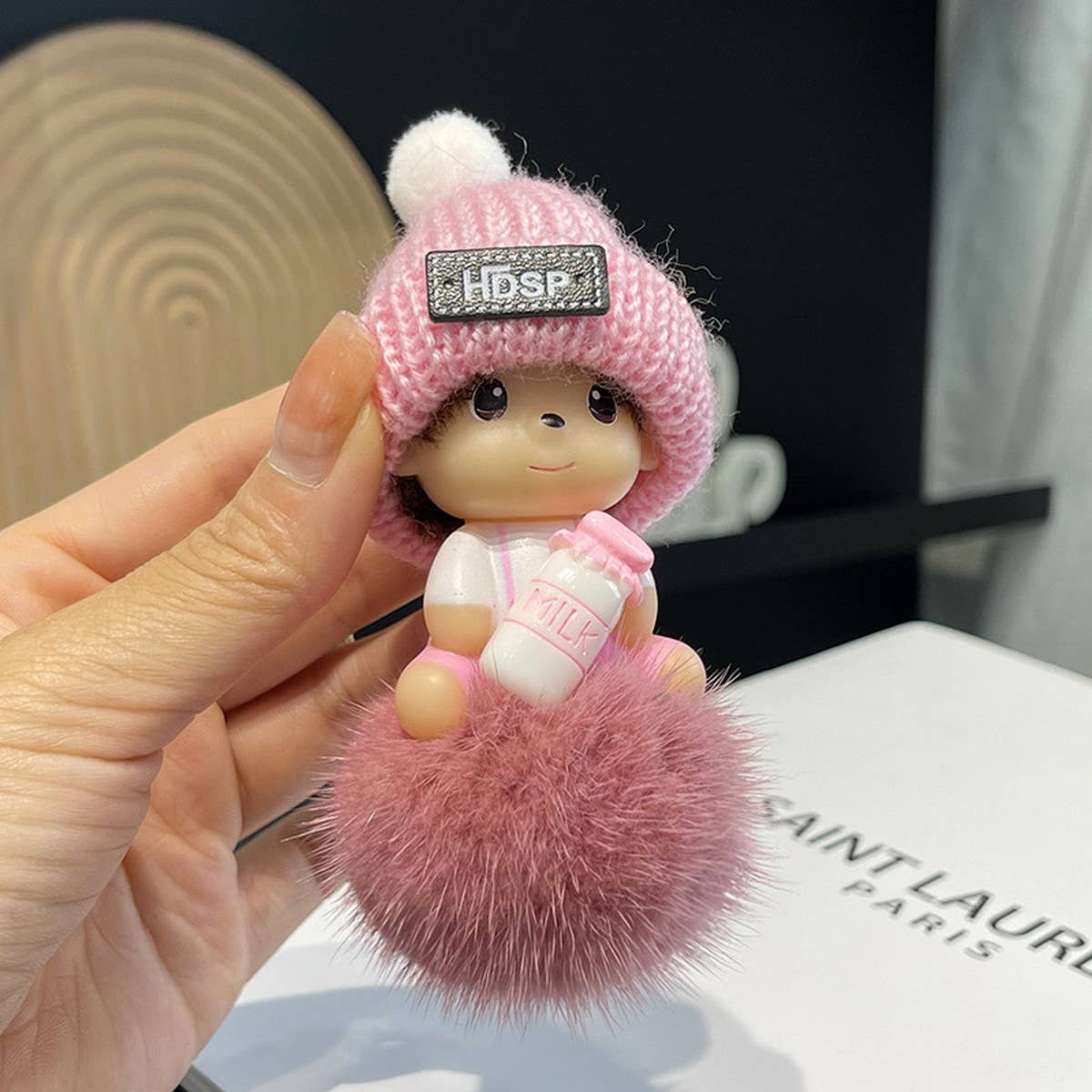 CUTE CARTOON MONCHHICHI CAR KEYCHAIN PENDANT