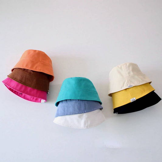CANDY COLOR CHILDREN'S SOLID COLOR BUCKET HAT_CWAH2861