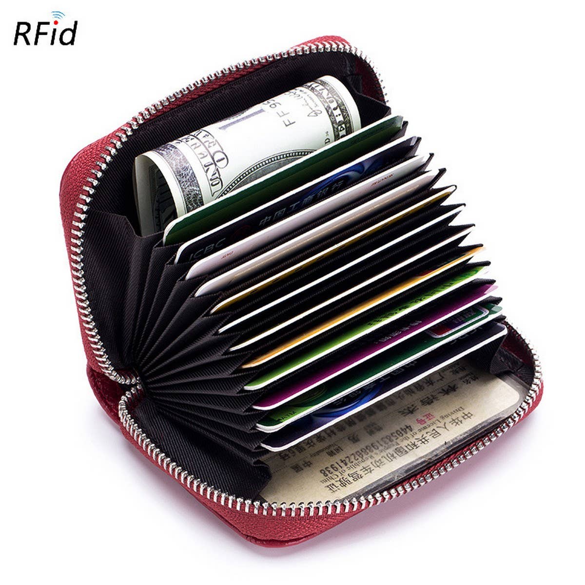 MULTI-FUNCTIONAL ANTI-THEFT BRUSH MAGNETIC CARD BAG_CWAB3879