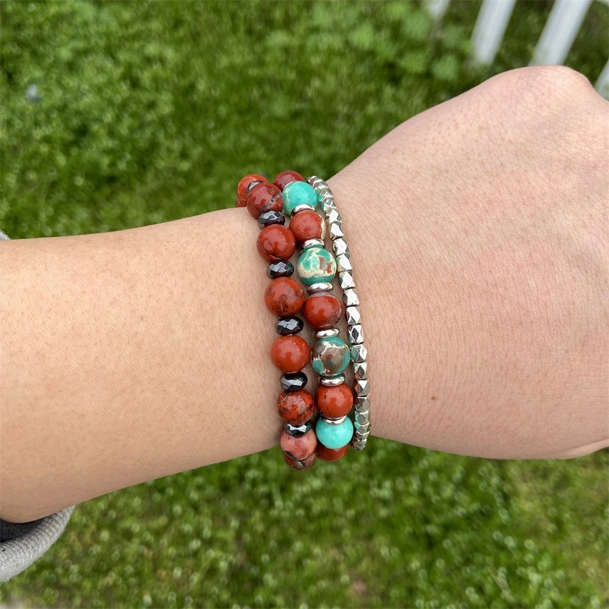 CWAJE4238_SHOUSHAN STONE BLACK GALLSTONE FASHION BRACELET