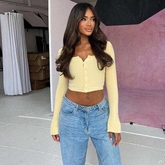 TEMPERAMENT CASUAL ALL-MATCH KNIT SHORT CARDIGAN