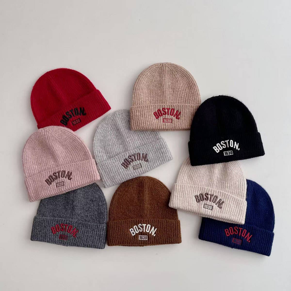 WINTER CHILDREN'S EMBROIDERED LETTER KNITTED HAT_CWAH2931