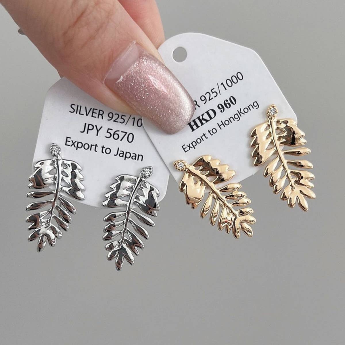 ADVANCED TREE LEAF EARRINGS AND EARRINGS_CWAJE1447