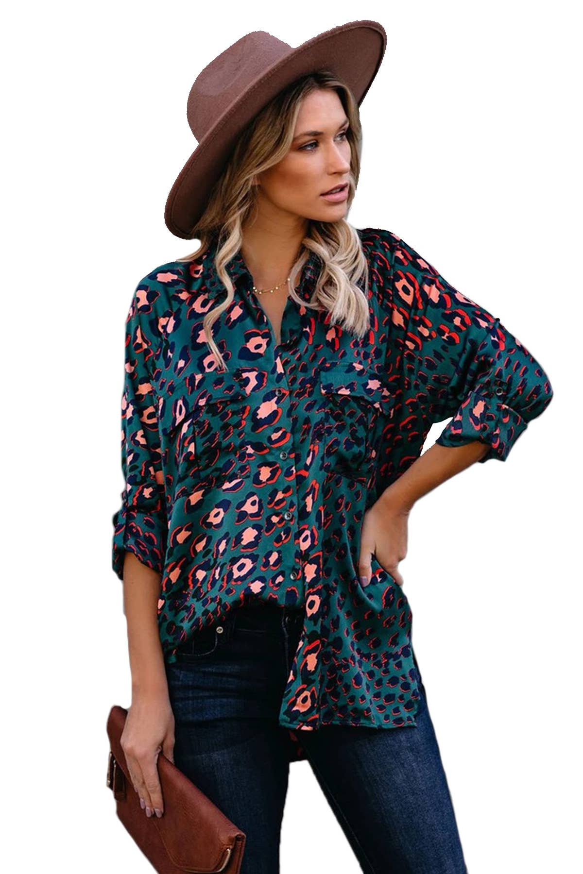 LEOPARD PRINT FASHION CASUAL LONG-SLEEVED SHIRT