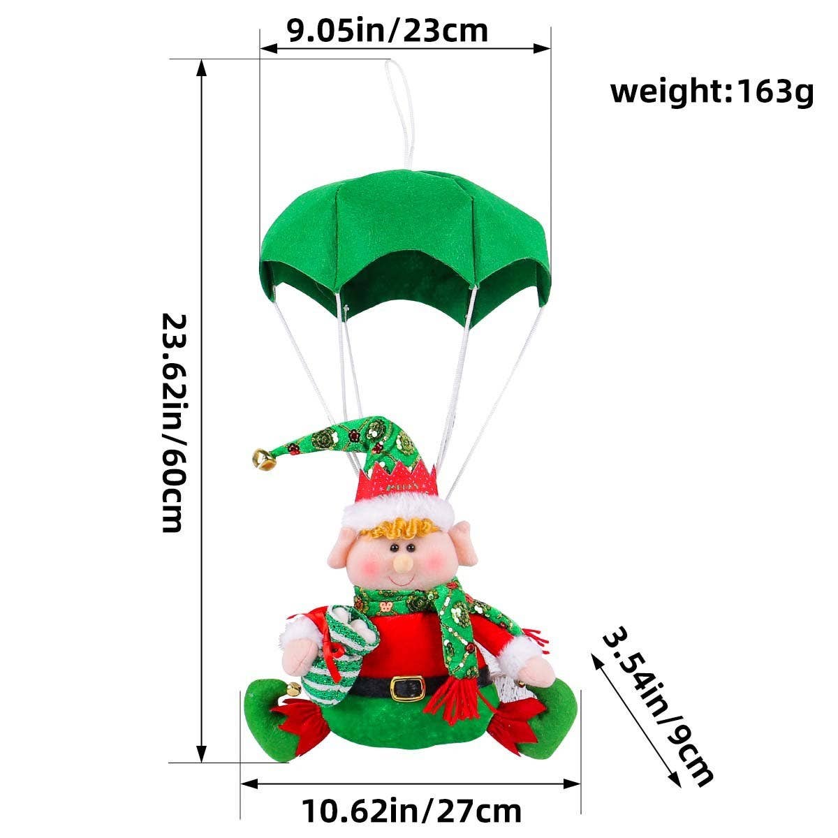 CHRISTMAS PARACHUTE DOLL DECORATION ORNAMENTS