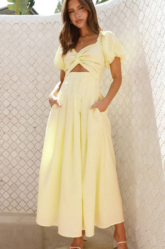 CWDMD5550_CUTOUT BACKLESS BODYCON VACATION MIDI DRESS