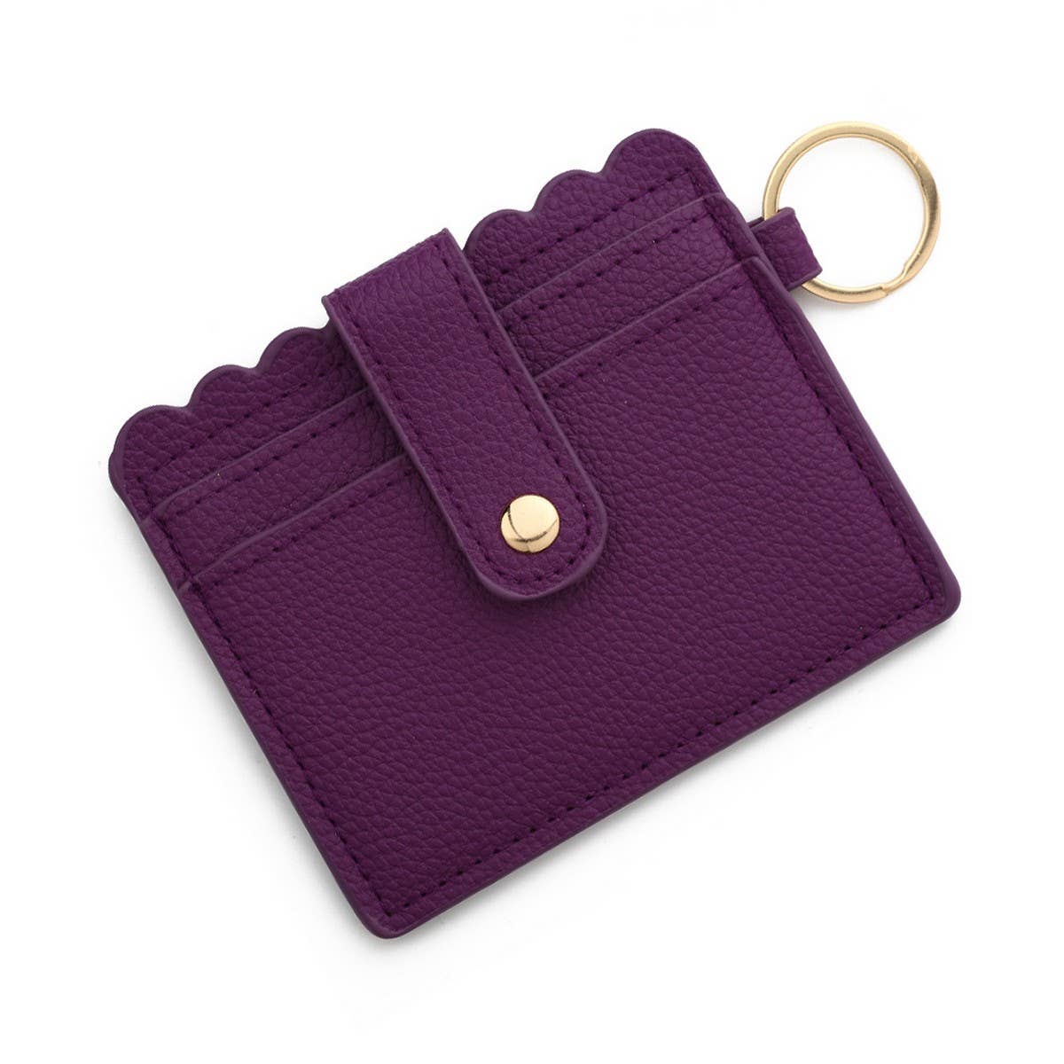 Multi-Card PU Wallet with Keychain & Coin Pocket_CWAB4937