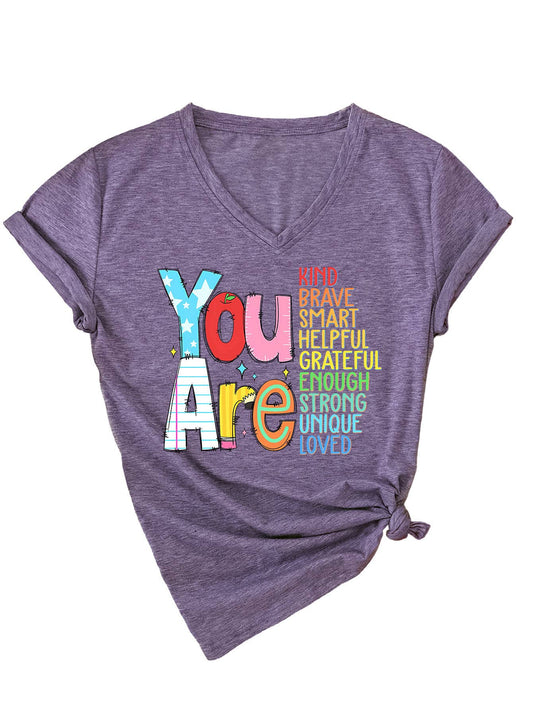 Short-sleeved you are kind brave smart T-shirt