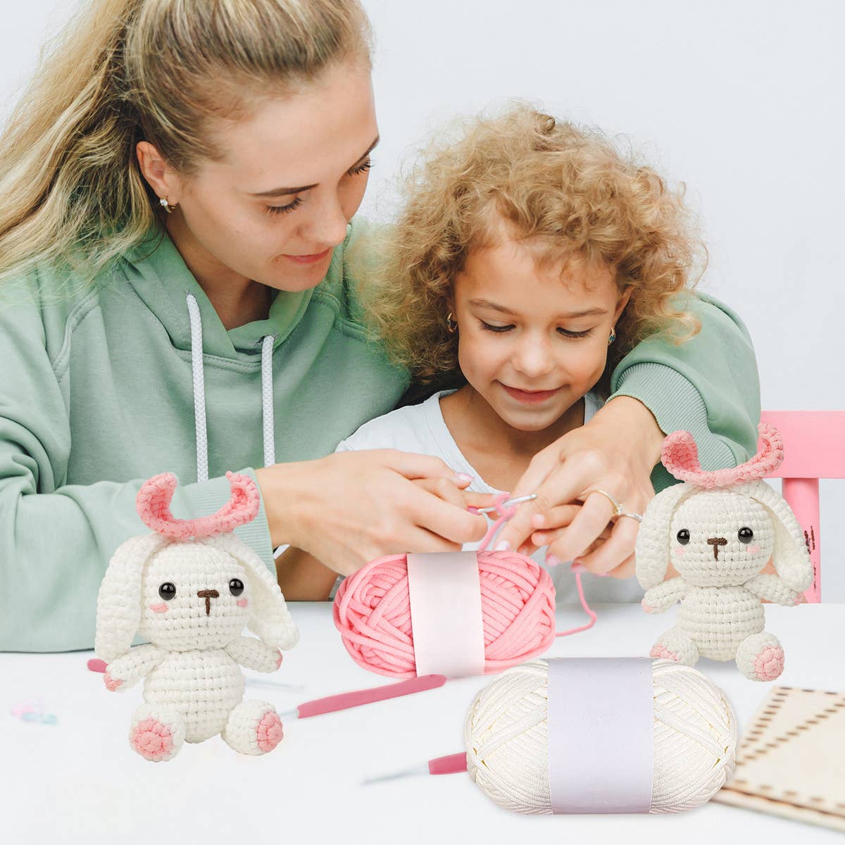 RABBIT CROCHET YARN DIY KNITTING MATERIAL KIT_CWMM1866