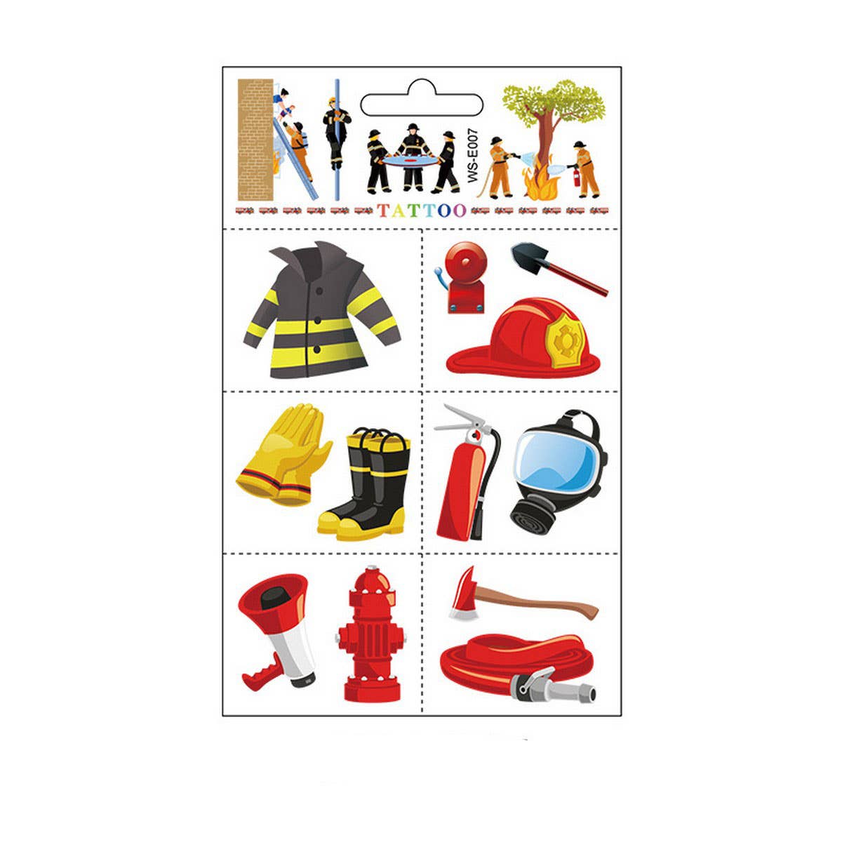 Kids Waterproof Fire Truck Tattoos for Safety Week