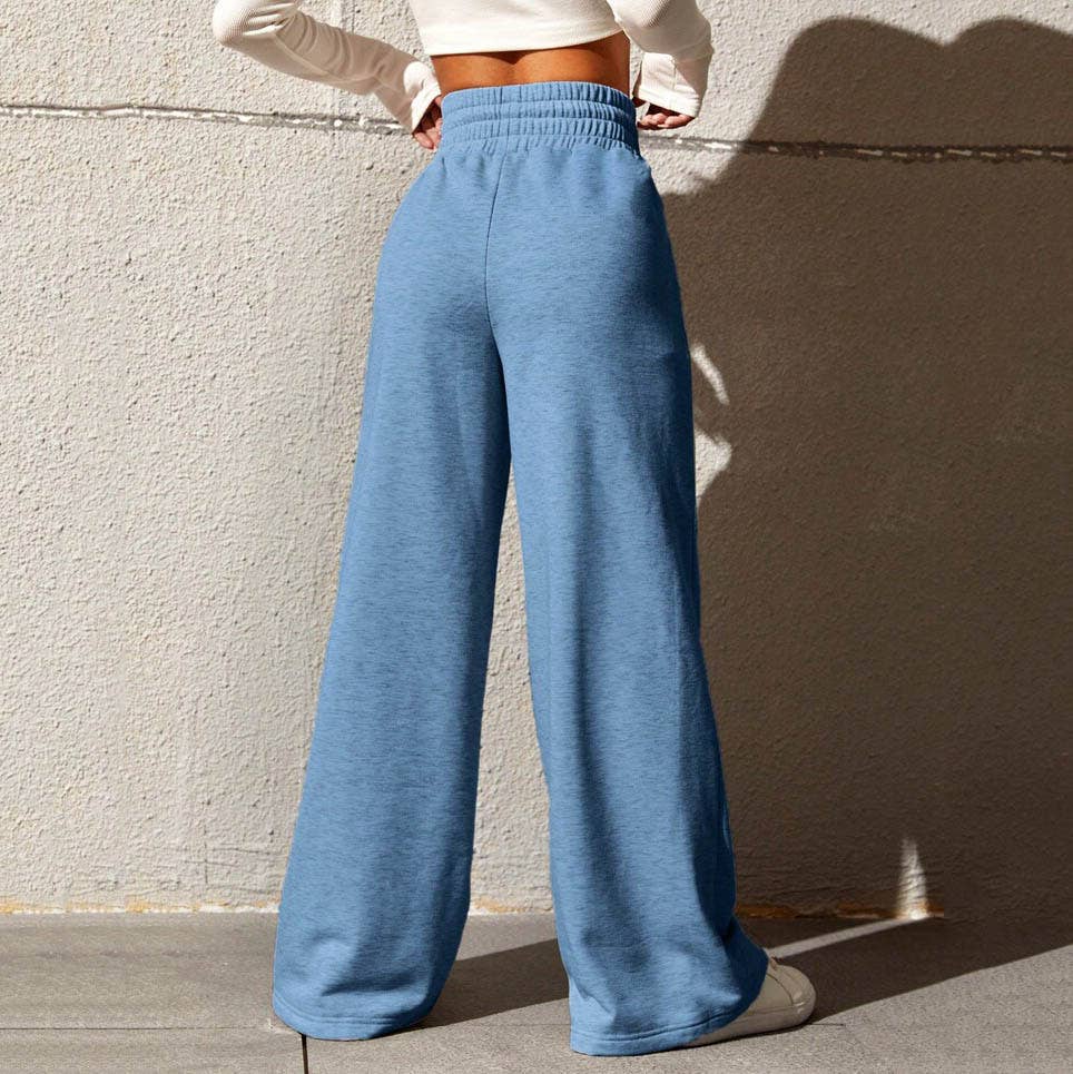 Straight-leg loose sweatpants and wide-leg pants