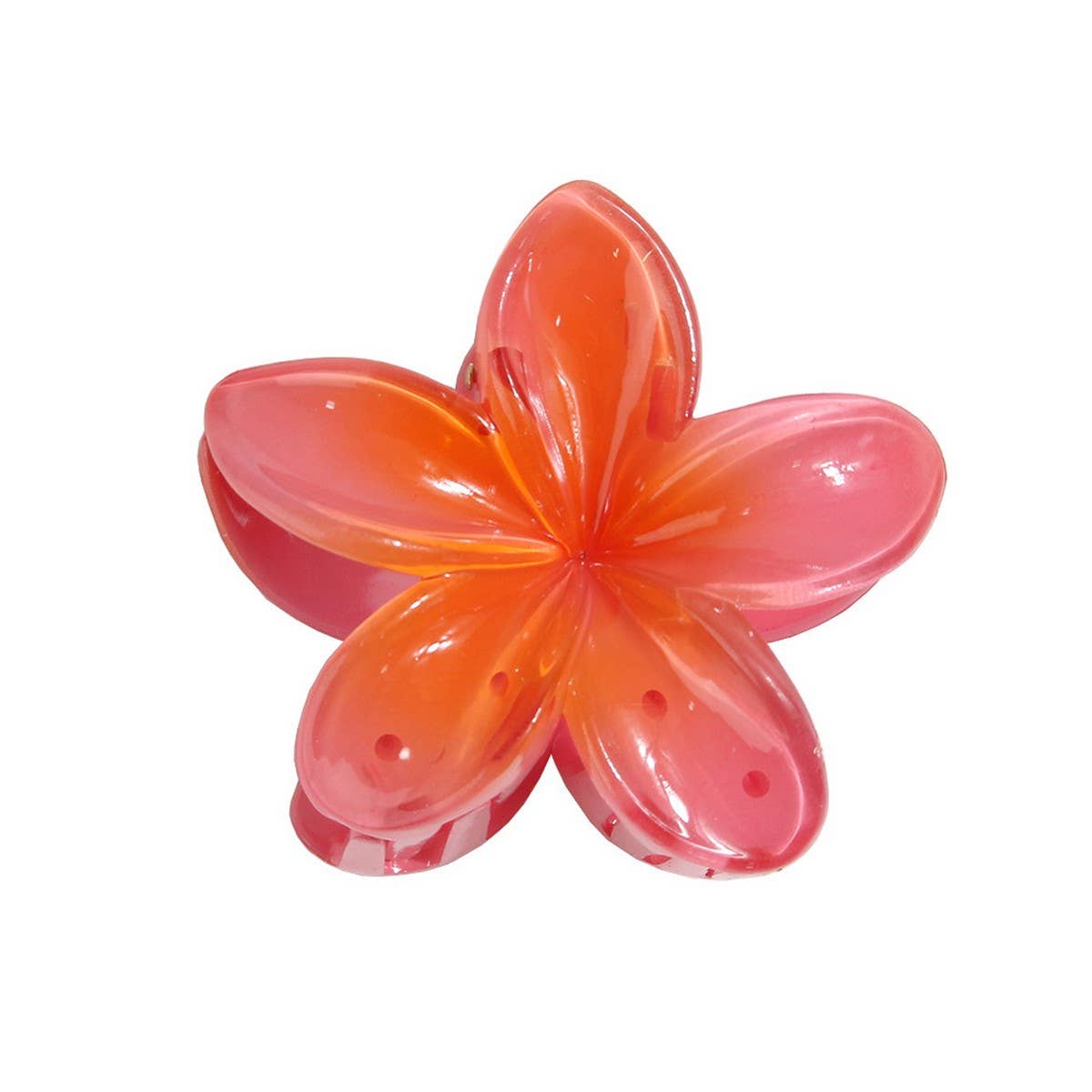 Gradient Flower Hair Claw - Plumeria Beach Clip