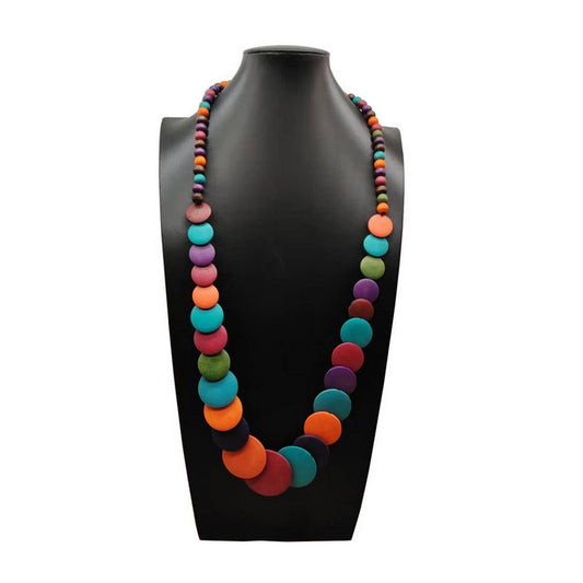 BOHEMIAN COLORFUL BEADED DISC HANDMADE NECKLACE_CWMM4855