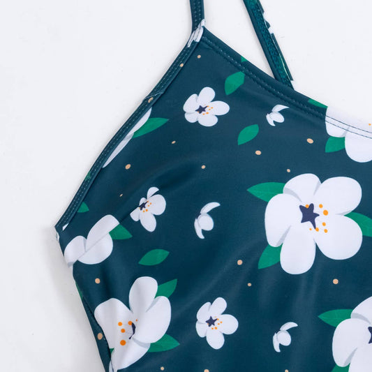 SEXY MULTI-COLOR PRINT ONE-PIECE SWIMSUIT