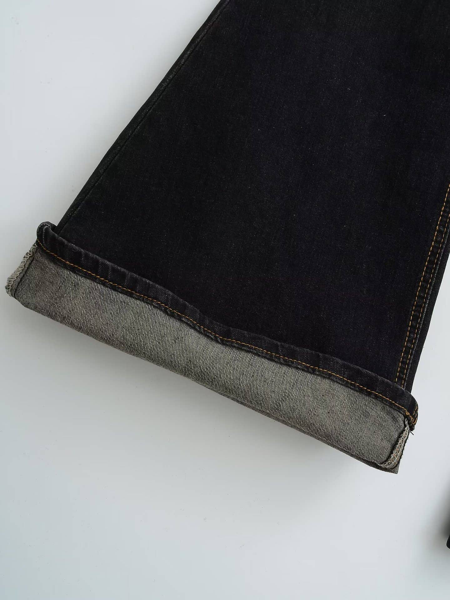 Distressed washed design American retro jeans