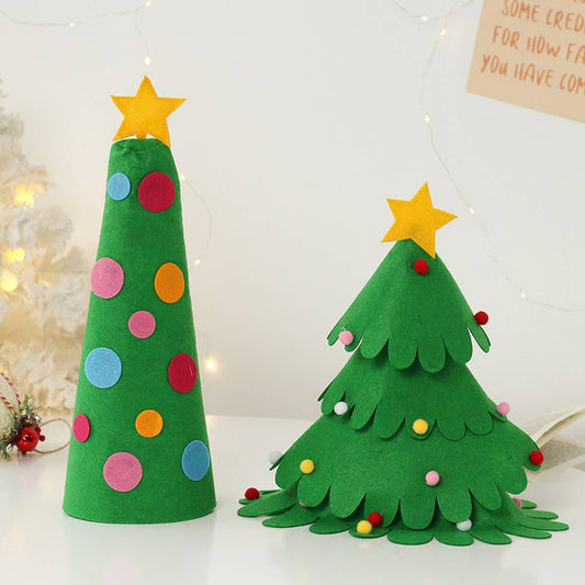 Creative Felt Christmas Tree Wine Bottle Cover_CWAJE05376