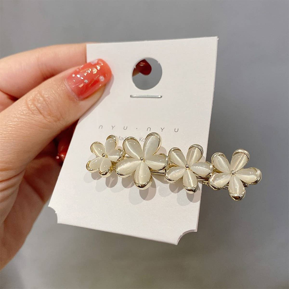 EXQUISITE CRYSTAL SMALL FLOWER HAIRPIN SIDE CLIP_CWAHA4787