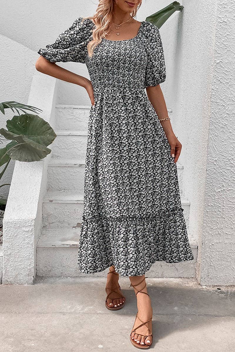 CWDMD4528_2025 SUMMER NEW FLORAL RETRO ELEGANT DRESS