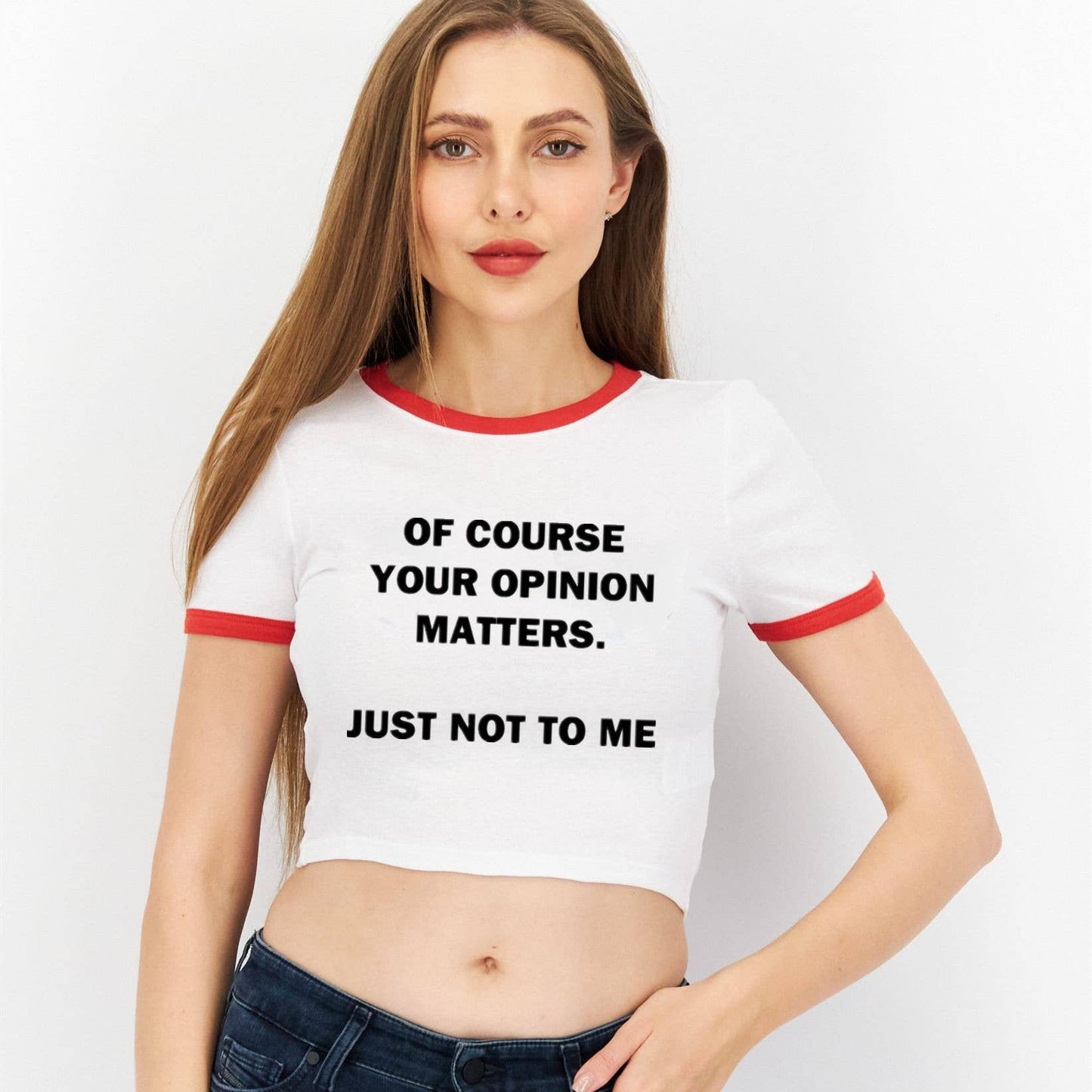 Street style INS trendy slim fit crop tee