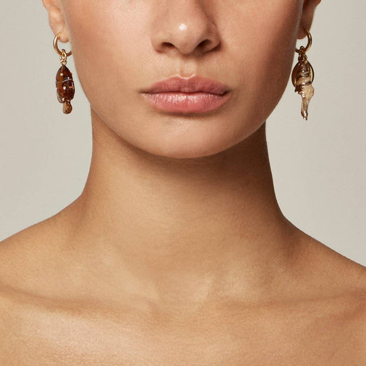 Creative Summer Fish And Conch Earrings