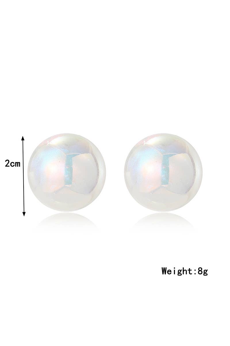 FAUX PEARL DESIGN STUD EARRINGS