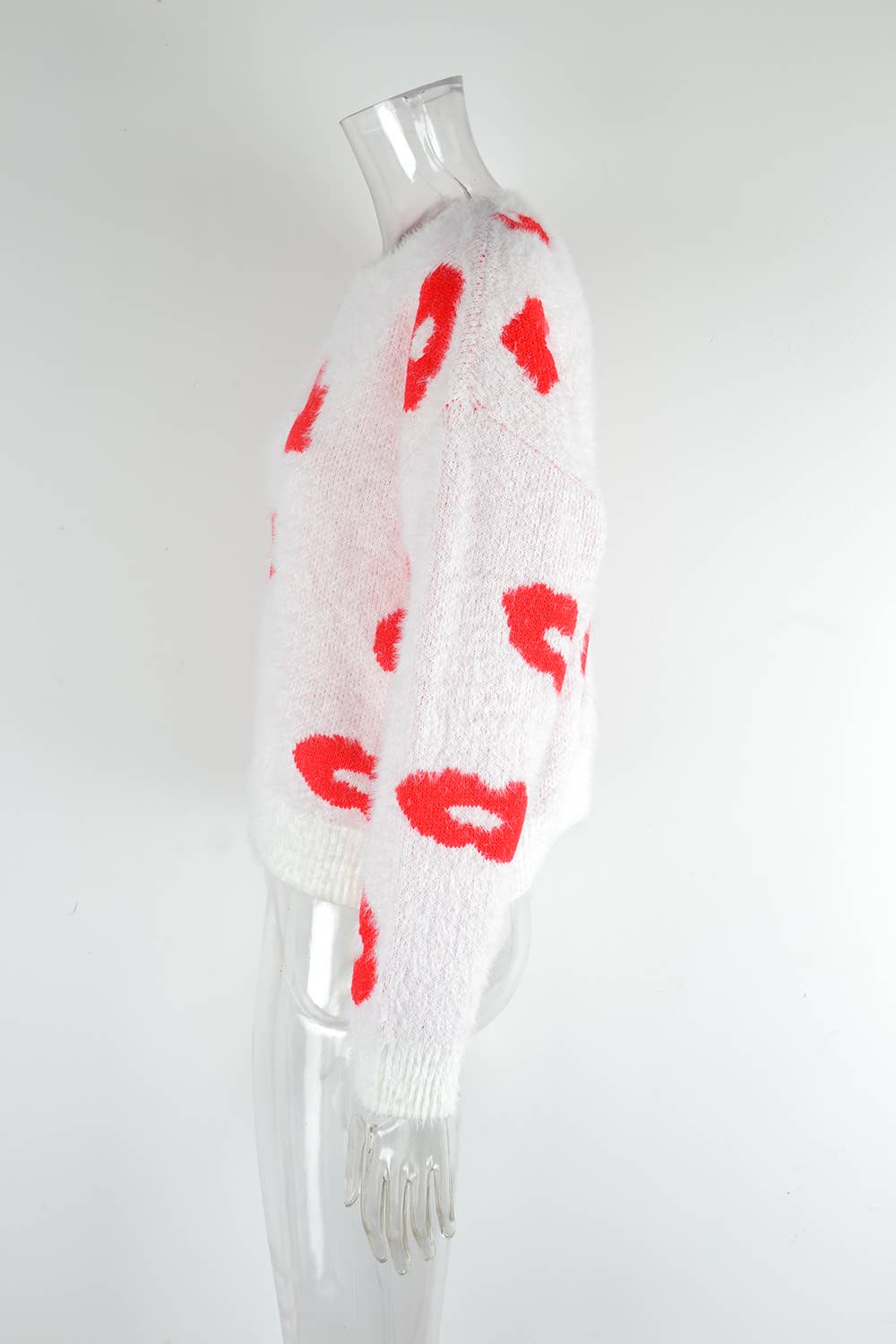 LIPS VALENTINE'S DAY SWEATER CREW NECK PULLOVER