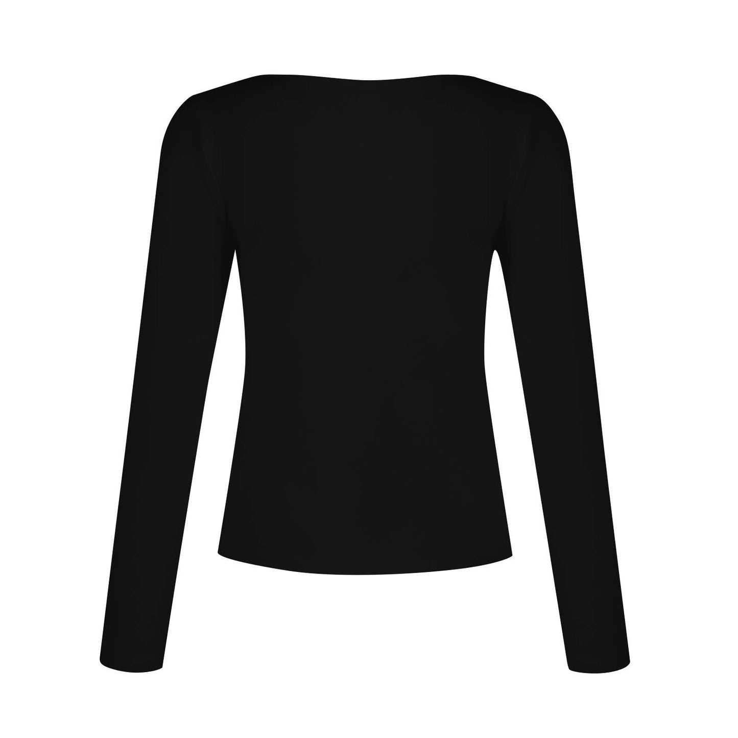 V-NECK LONG SLEEVE SLIM-FIT ALL-IN-ONE T-SHIRT