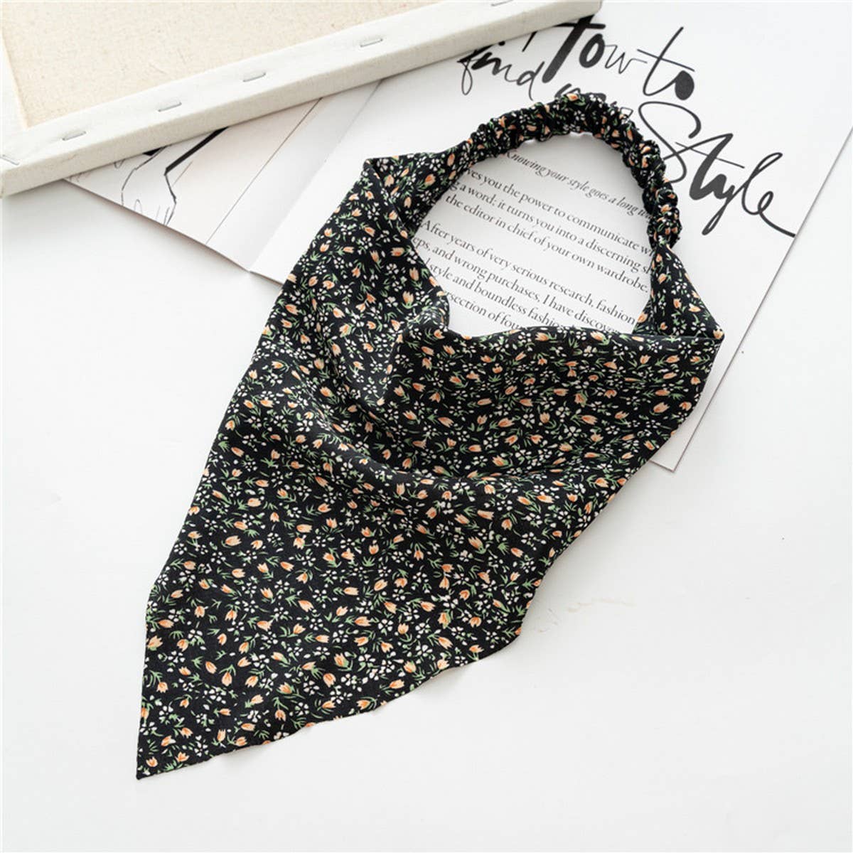 TRIANGLE SCARF ELASTIC HEADBAND HAIR ACCESSORIES