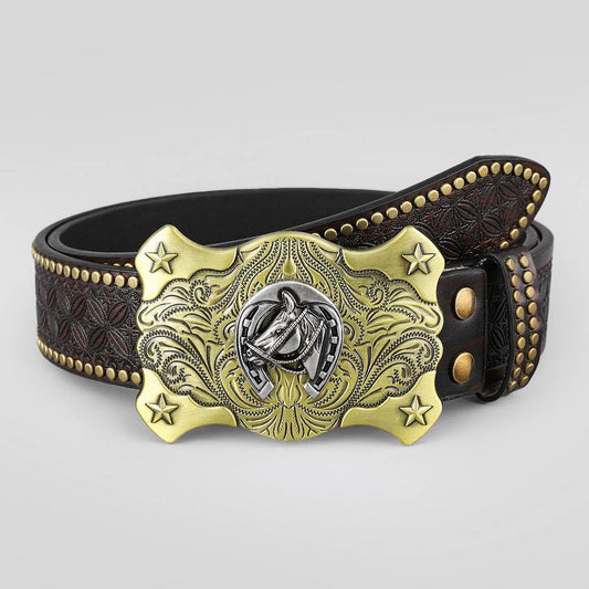 TRENDY BUCKLE RIVET WESTERN BELT_CWABE0417