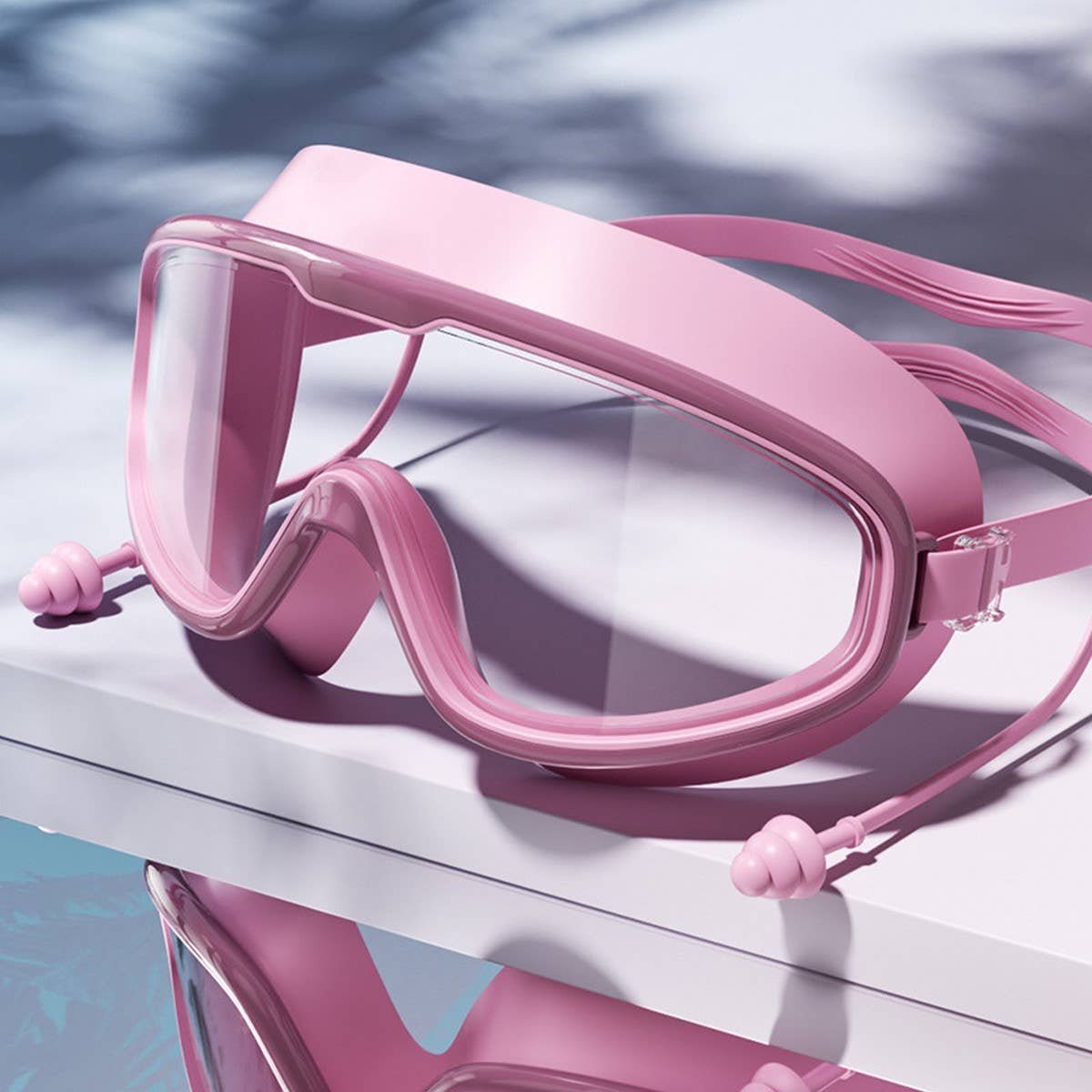 HD Anti-Fog Swim Goggles ? Large Frame for Adults