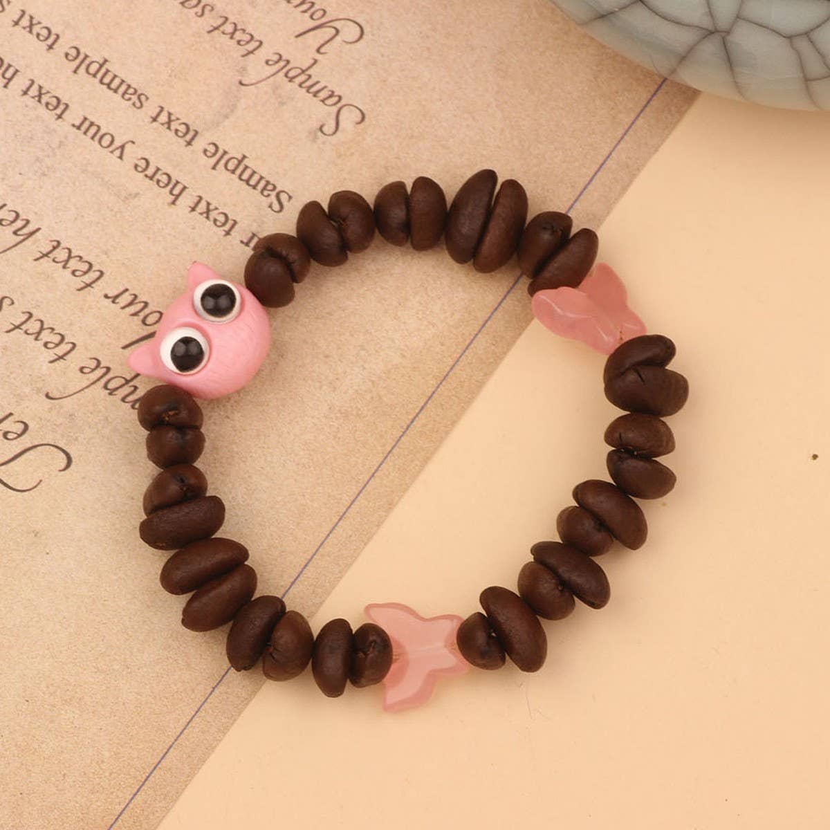 CREATIVE CARTOON HANDMADE COFFEE BEAN BRACELET