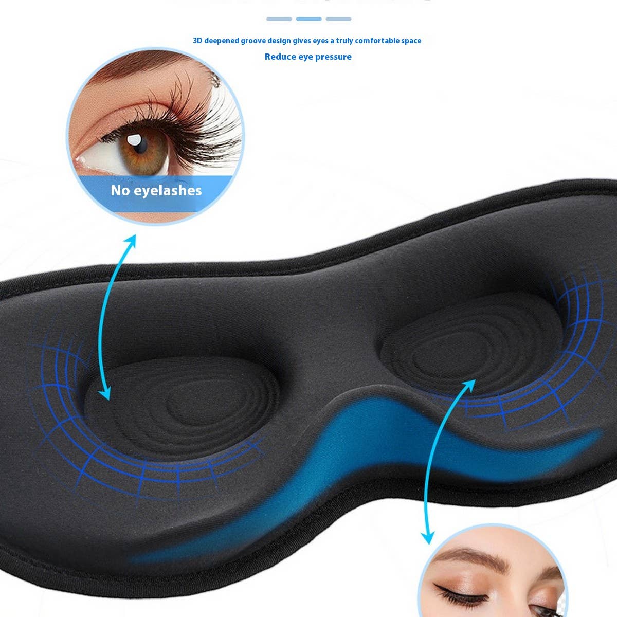 3D Soft Sleep Mask, Light-Blocking & Breathable_CWMM8042