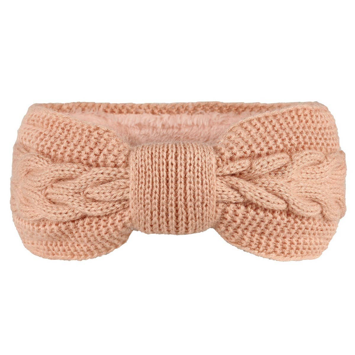 CWMM10071_FLEECE KNIT HEADBAND WITH BOW