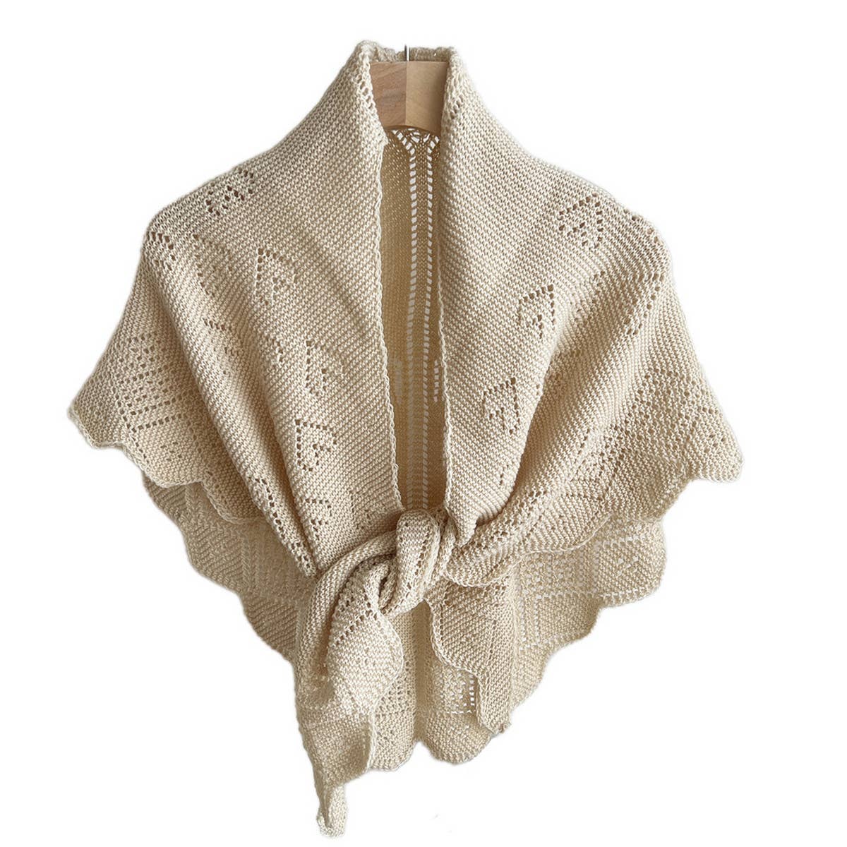 Knit Triangle Shawl Wrap for Summer Air Rooms