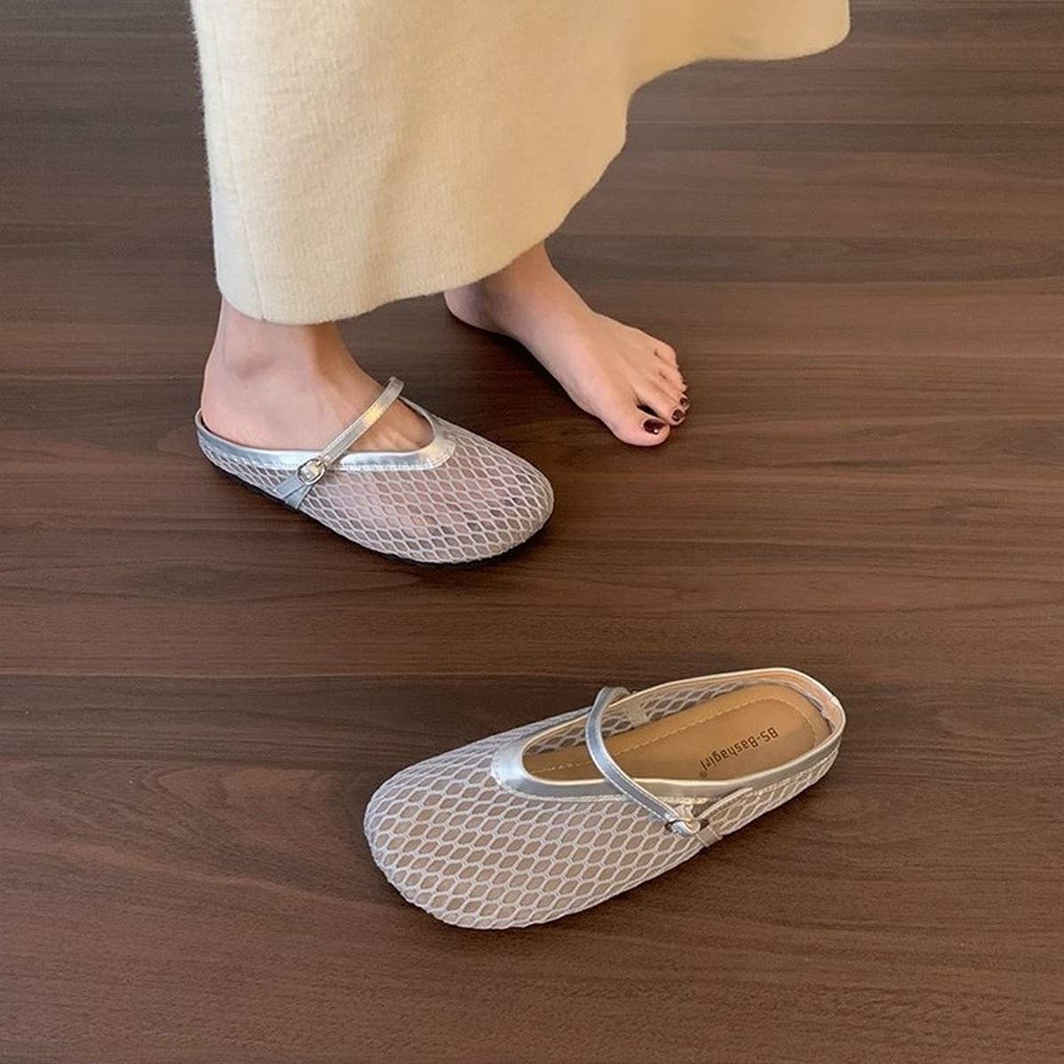 Fisherman Mesh Mules Closed Toe Flat Sandals