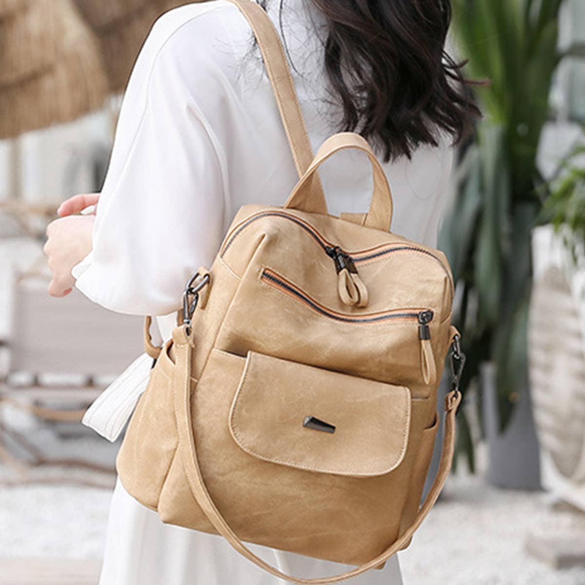 WOMEN BACKPACK FASHION LEATHER TRAVEL SHOULDER BAGS_CWAB0730