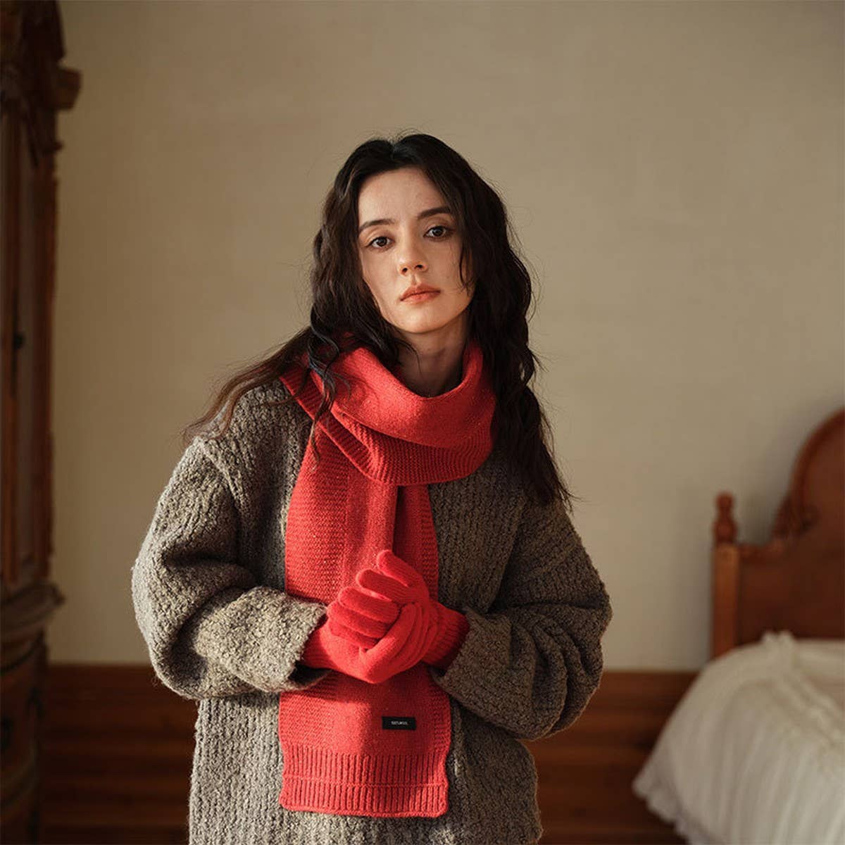 Soft & Warm Double-Sided Couple??¢s Neck Scarf_CWASC2342