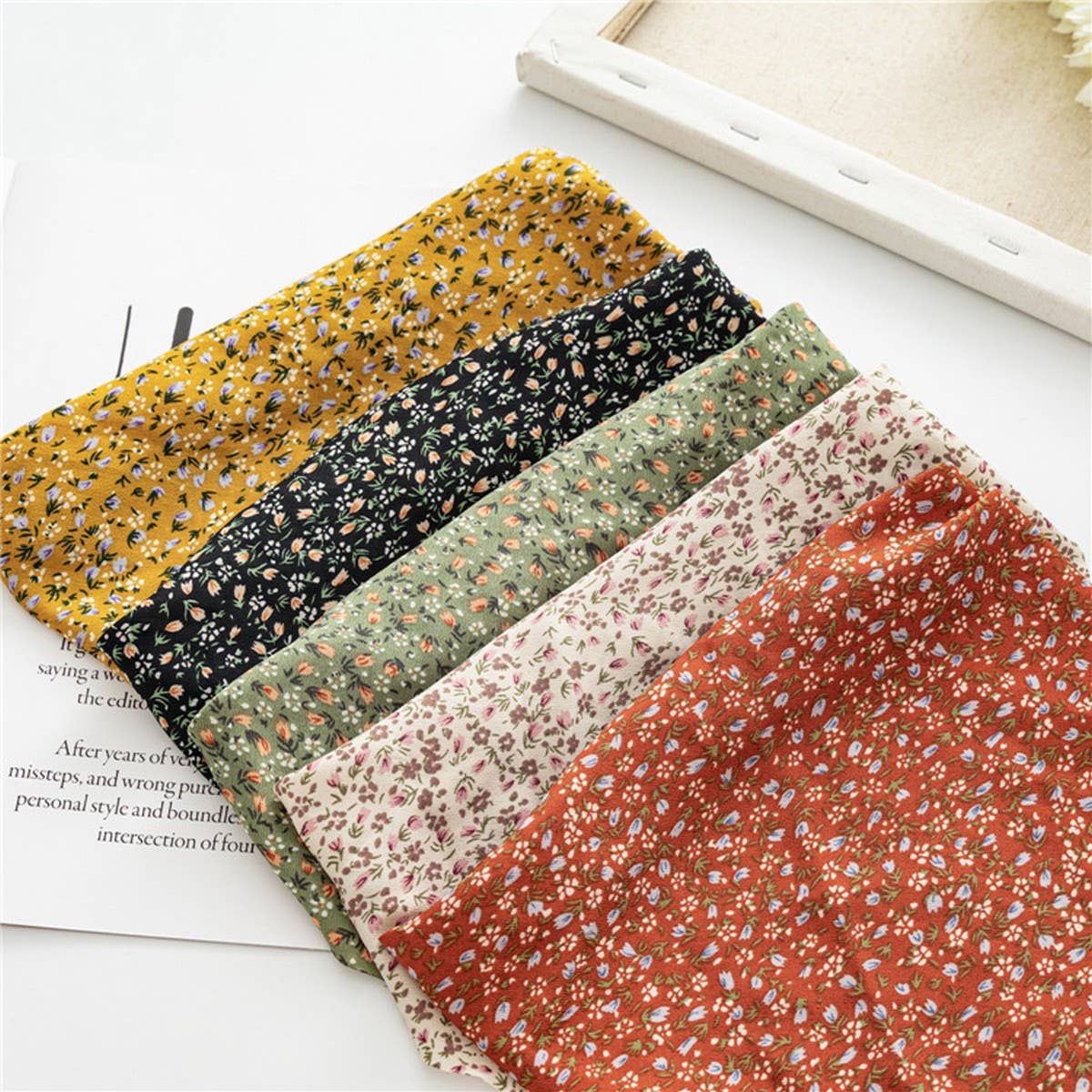 TRIANGLE SCARF ELASTIC HEADBAND HAIR ACCESSORIES