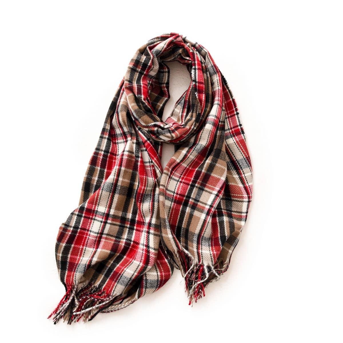 Plaid Winter Scarf Wrap ??Soft Street Style Shawl_CWASC1050